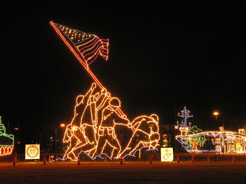 Iwa Jima in Lights Patriot Park in Pigeon Tennessee… Judy