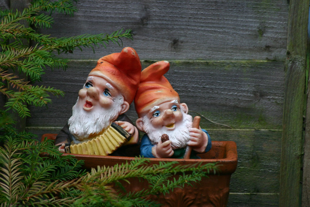 Christmas garden gnomes Christmas garden gnomes Flickr