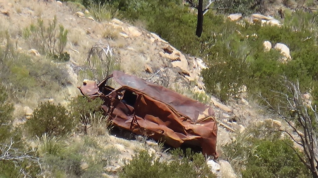 Abandoned Car Wreck On A Mountain. A car wreck off the vie… Flickr