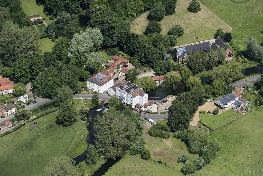 Buxton Mill in Norfolk UK aerial Built on the River Bure… Flickr