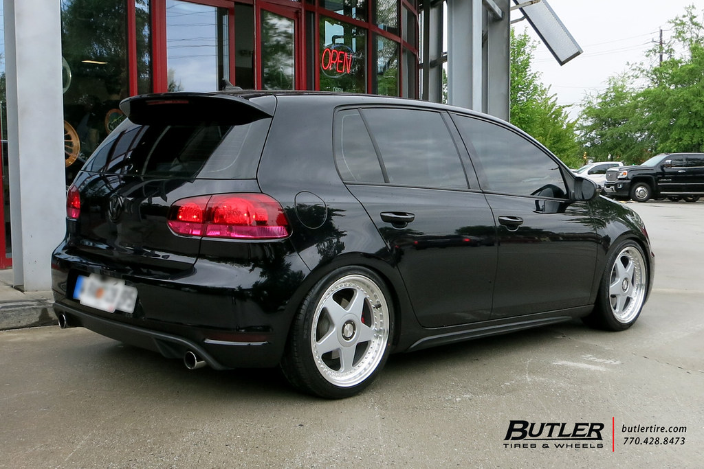 VW Golf GTI with 19in Avant Garde M240 Wheels and Pirelli P Zero Nero