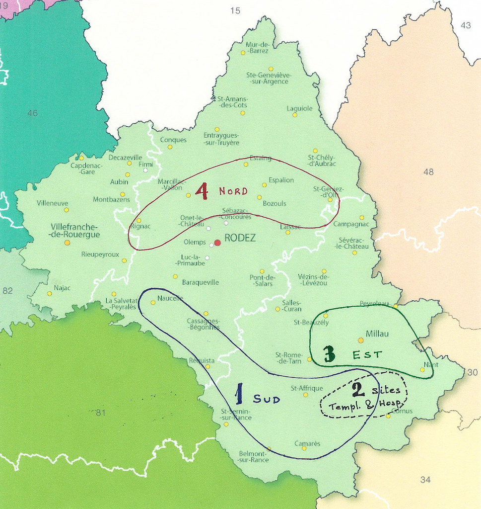 00 Aveyron, les 4 zones visitées Patrick Chabert Flickr