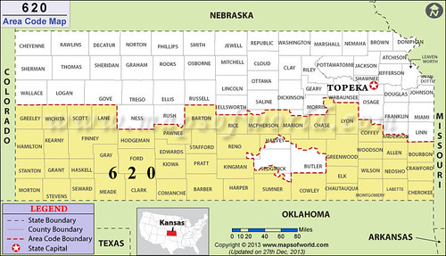 Kansas Area Code Map 620areacodemap Kansas is a Midwestern state known for i… Flickr