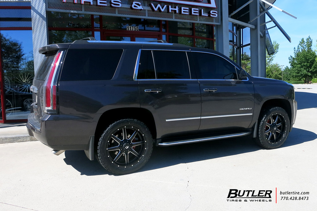 GMC Yukon with 22in Fuel Maverick Wheels and Nitto Terra Grappler G2