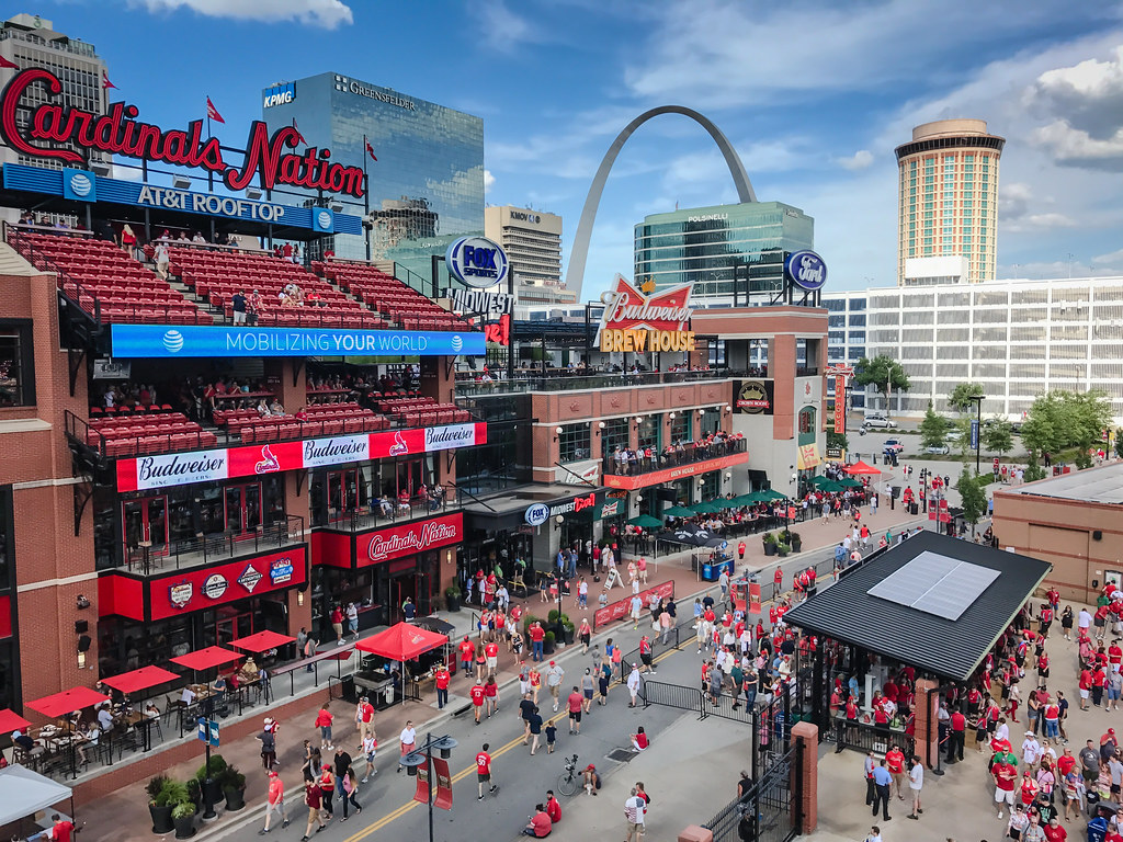 Cardinals Nation Ballpark Village at Busch Stadium St … Flickr