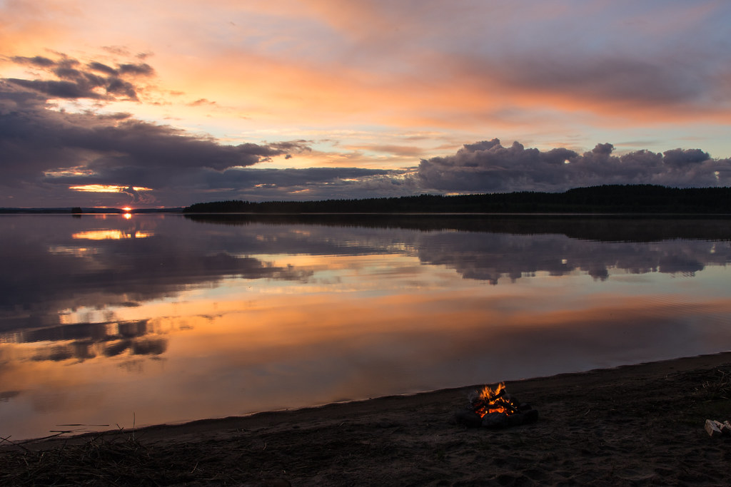 Midsummer scenery over a lake in Finland Finland Lakeland Flickr