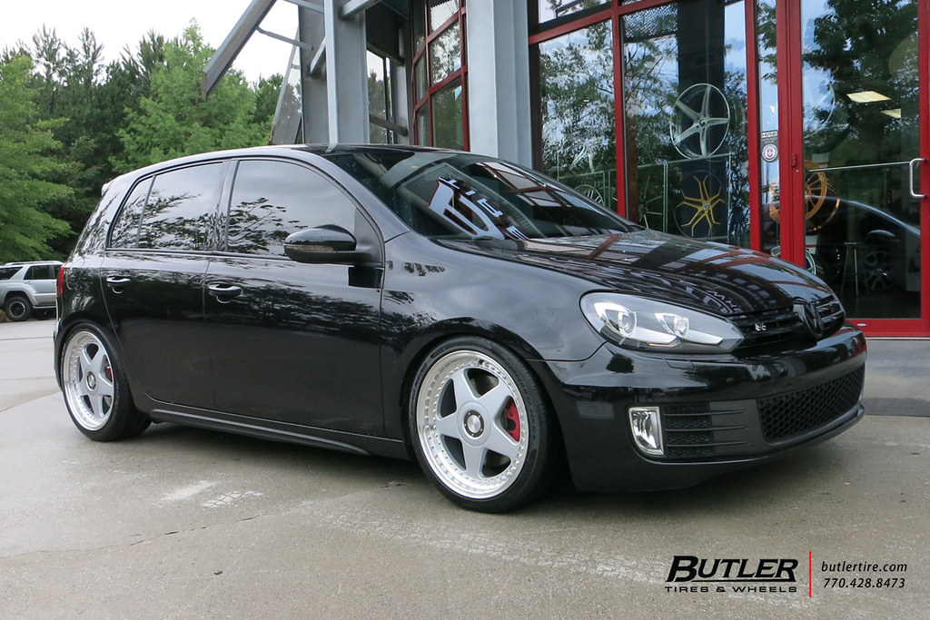 VW Golf GTI with 19in Avant Garde M240 Wheels and Pirelli P Zero Nero