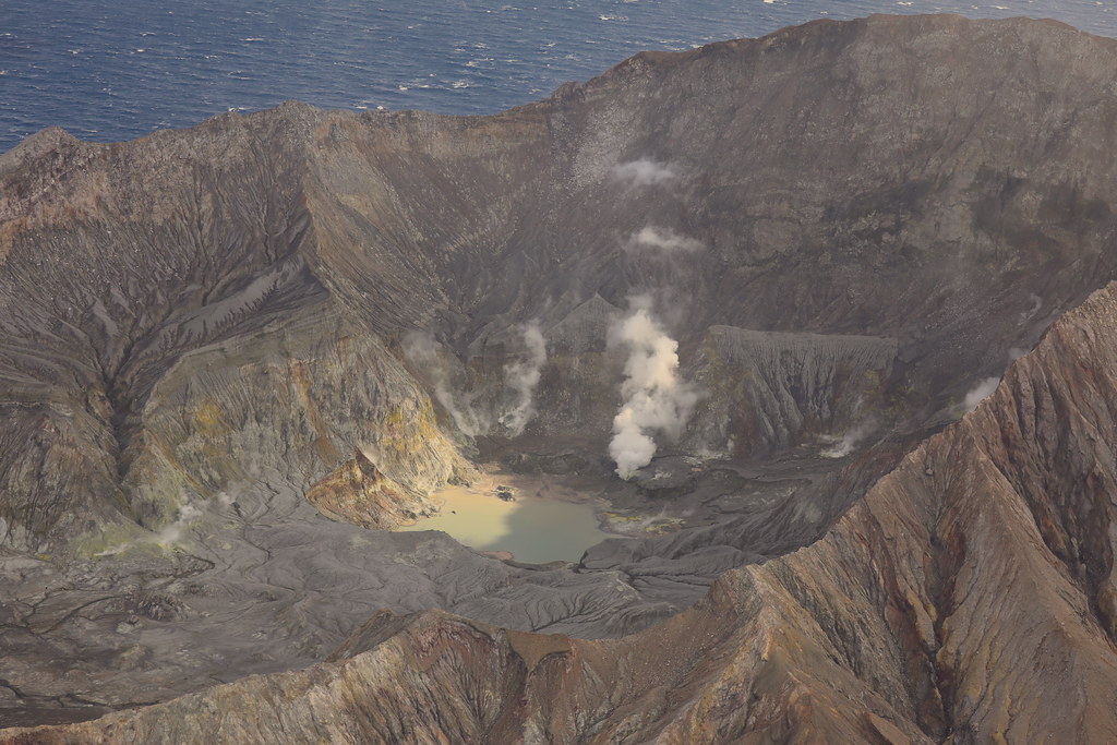 Aerial White Island Marine Volcano Whakaari New Zealand Flickr