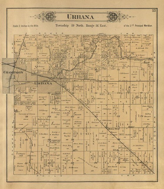1893 Champaign County Plat Map Geo. A. Ogle & Co., Standar… Flickr