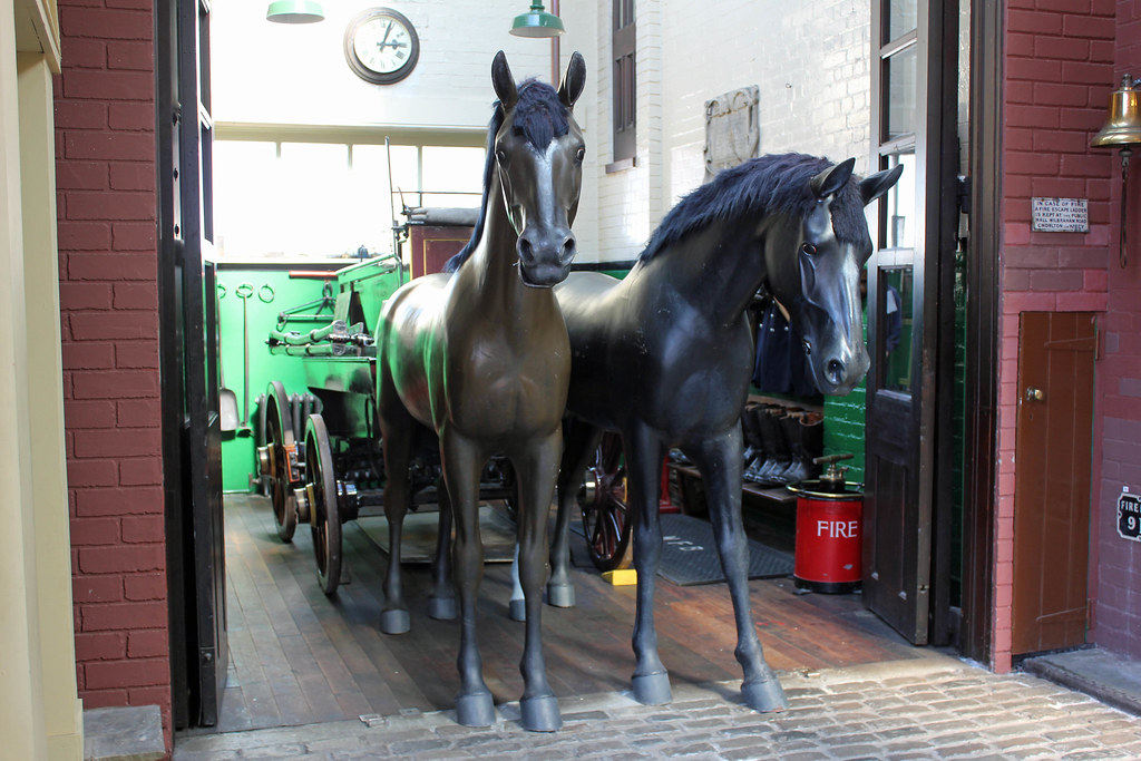 EM0713Rochdale. Horse drawn fire appliance. Damian Sharples Flickr