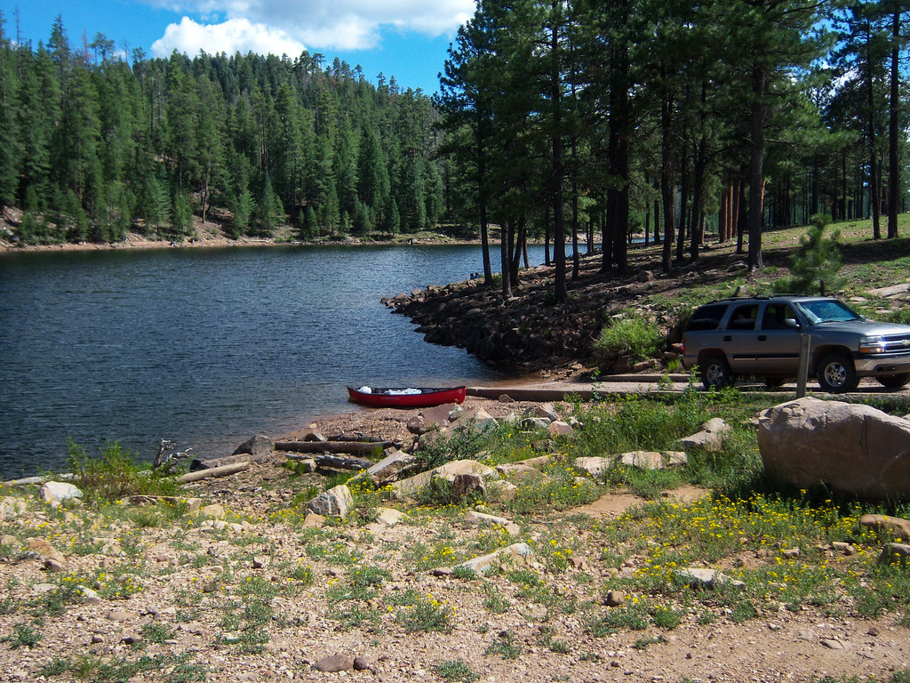 Knoll Lake Boat Ramp This secluded forest lake is surround… Flickr