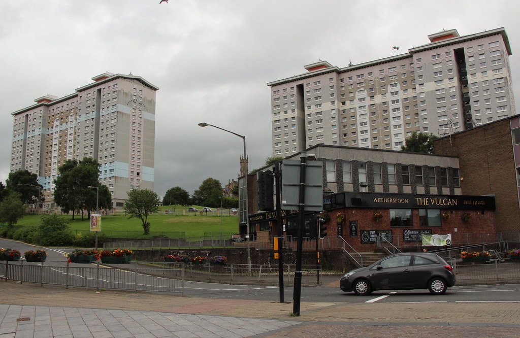 The Vulcan, Coatbridge Sunnyside With Dunbeth Court and Hi… Flickr