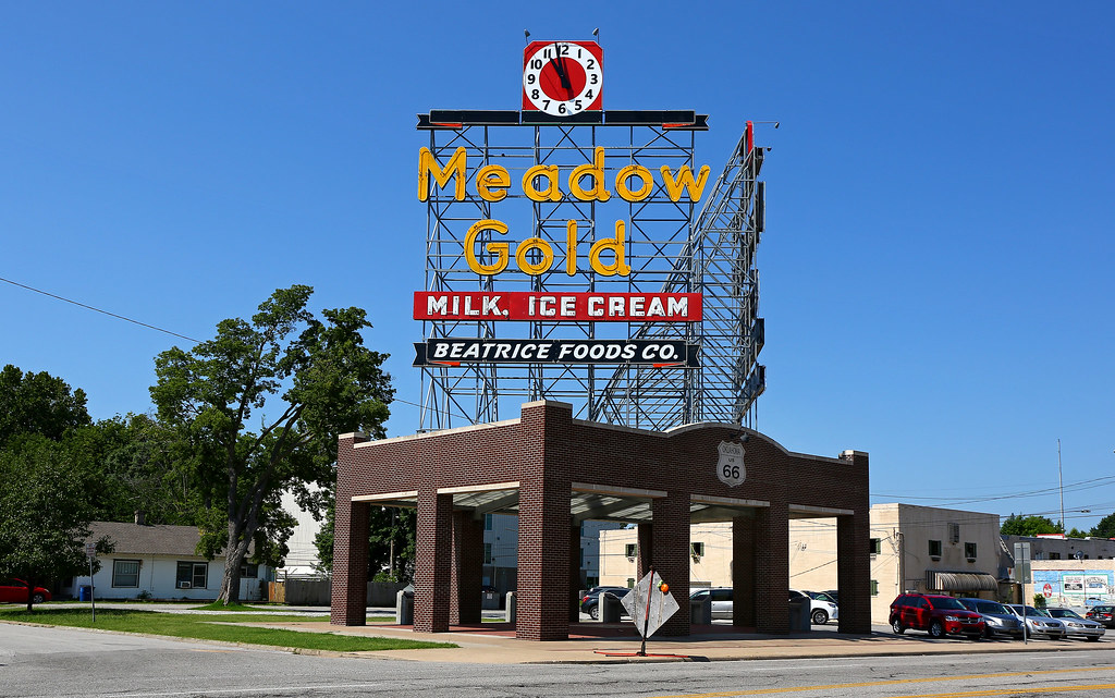 The Iconic Meadow Gold Sign On Route 66 Tulsa, Oklahoma Flickr