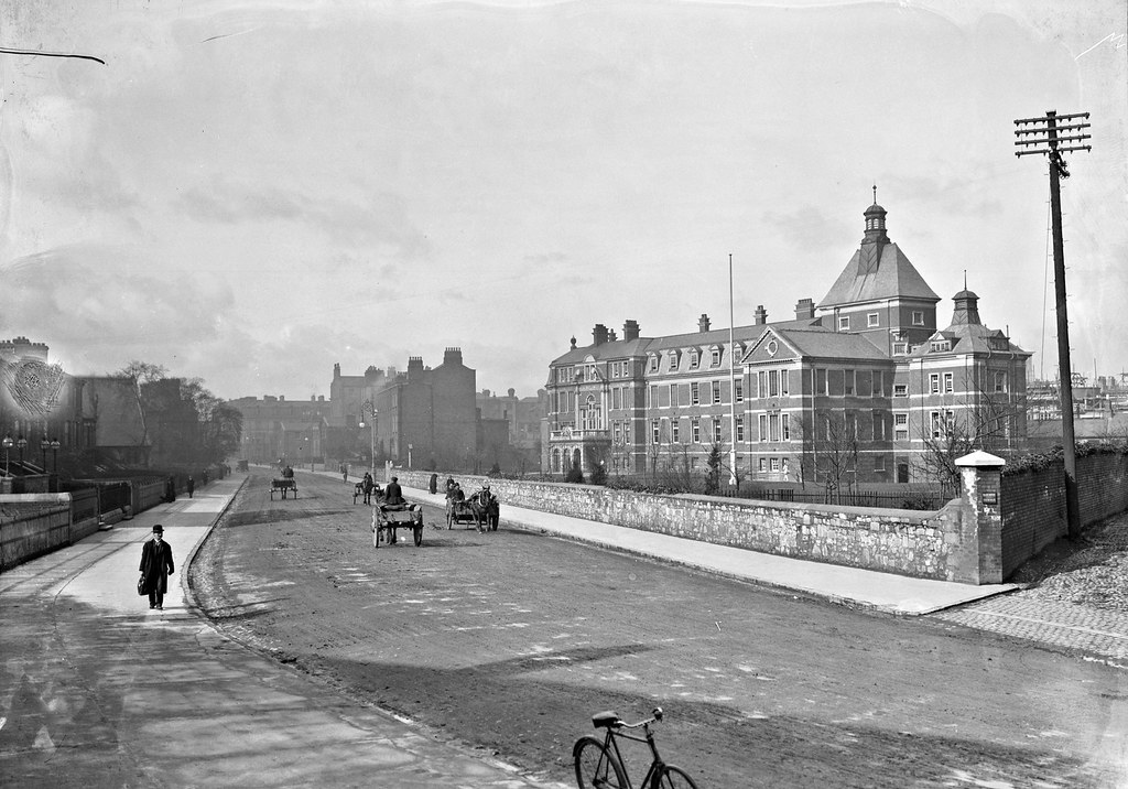 Charlemont Street / Harcourt Street Junction, including a tram, Dublin
