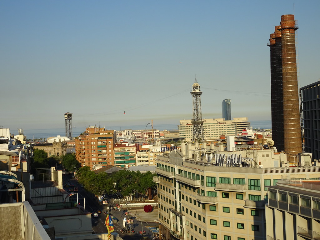 View from rooftop of Hotel Universal, Av del Parallel, Bar… Flickr