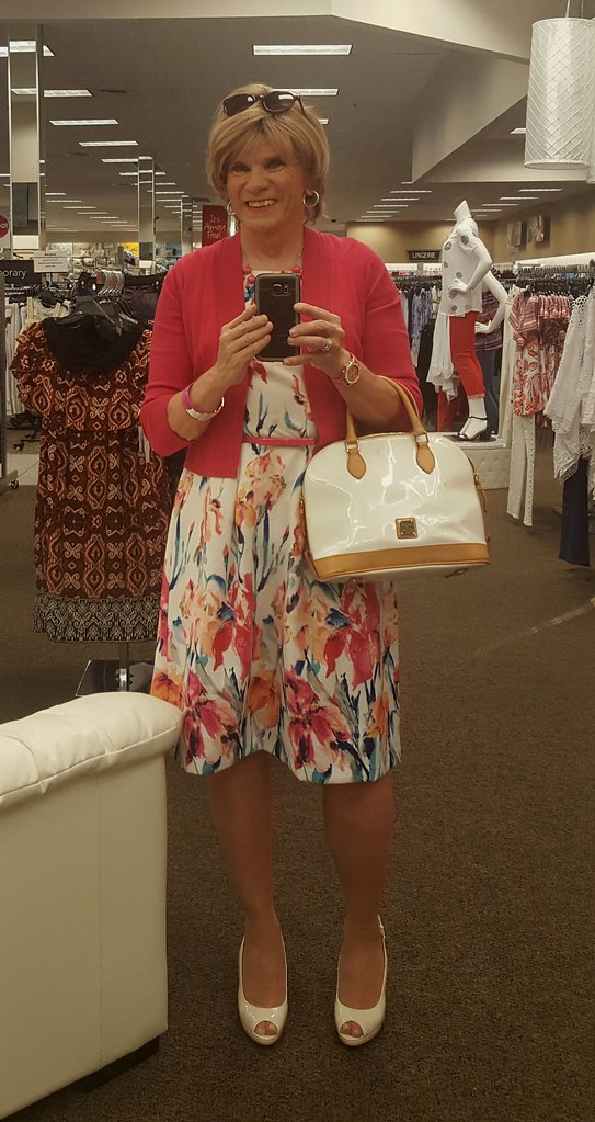 Floral dress with white accessories A JCP floral dress wit… Flickr