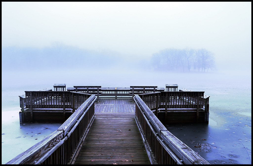 Frozen lake Crooked Lake, Chelsea, MI. Rantes Flickr