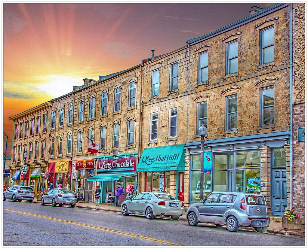Fergus Ontario Canada HIstoric Buildings on Main Strip a photo on