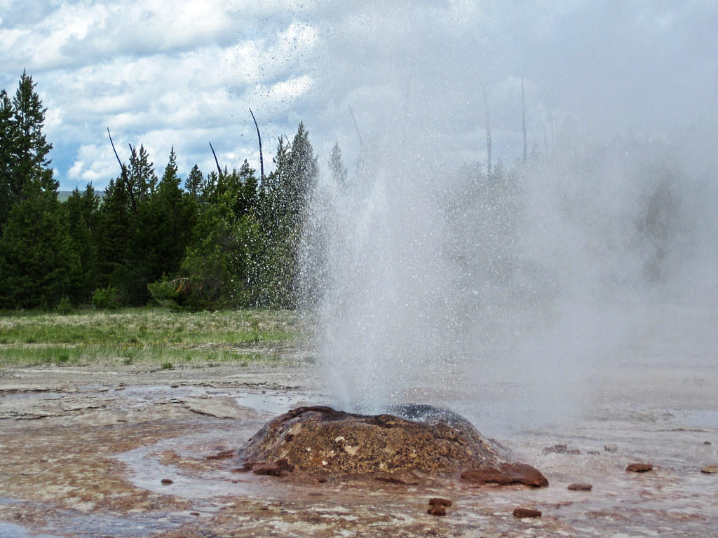 Pink Cone Geyser eruption (late morning, 10 June 2017) 1 Flickr