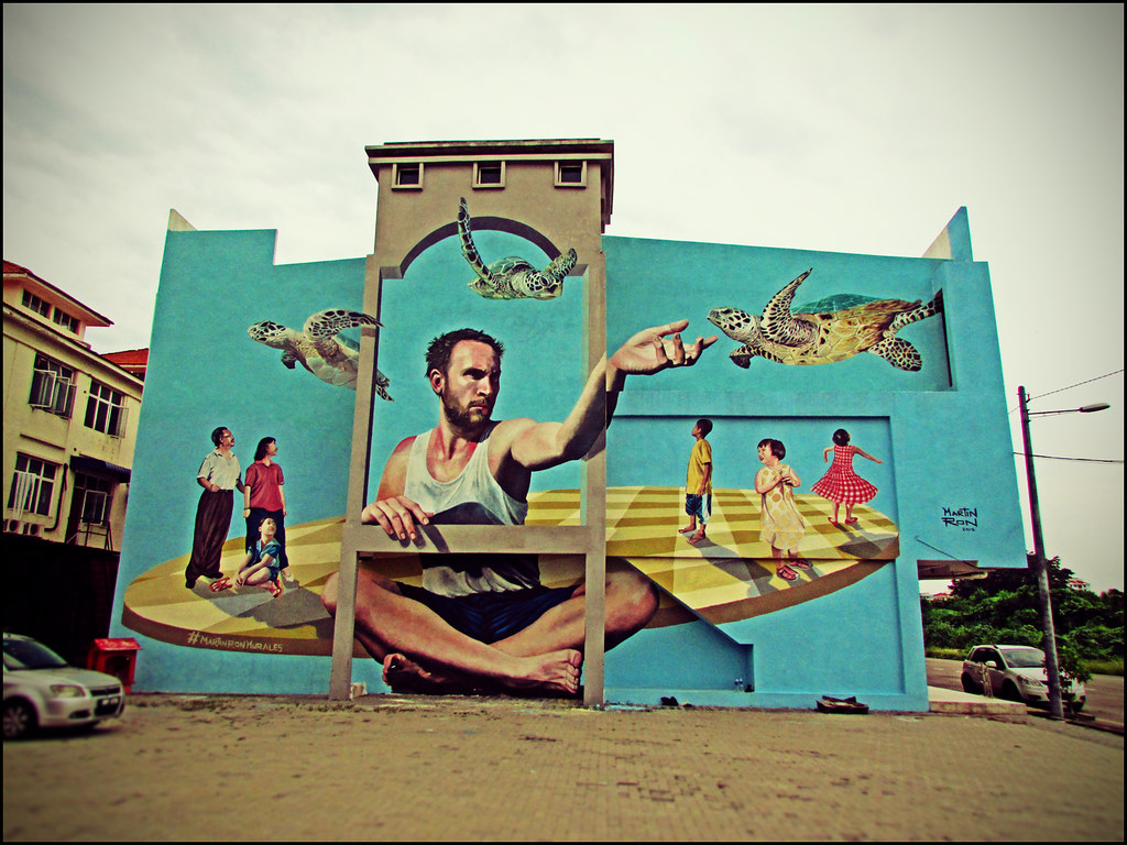 Giant Mural Martin Ron street art at Raja Uda, Butterworth… Flickr