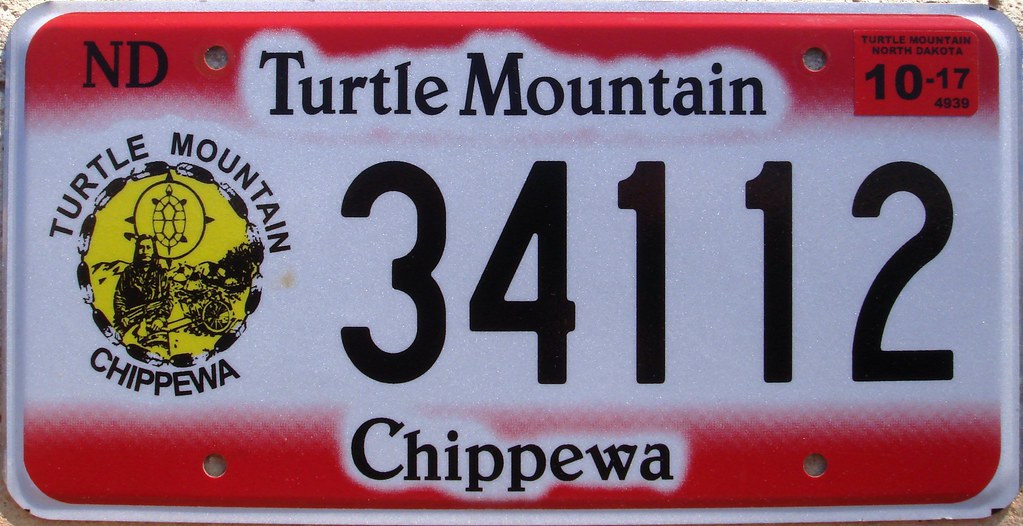 Turtle Mountain Chippewa Flat License Plate North Dakota. … Flickr