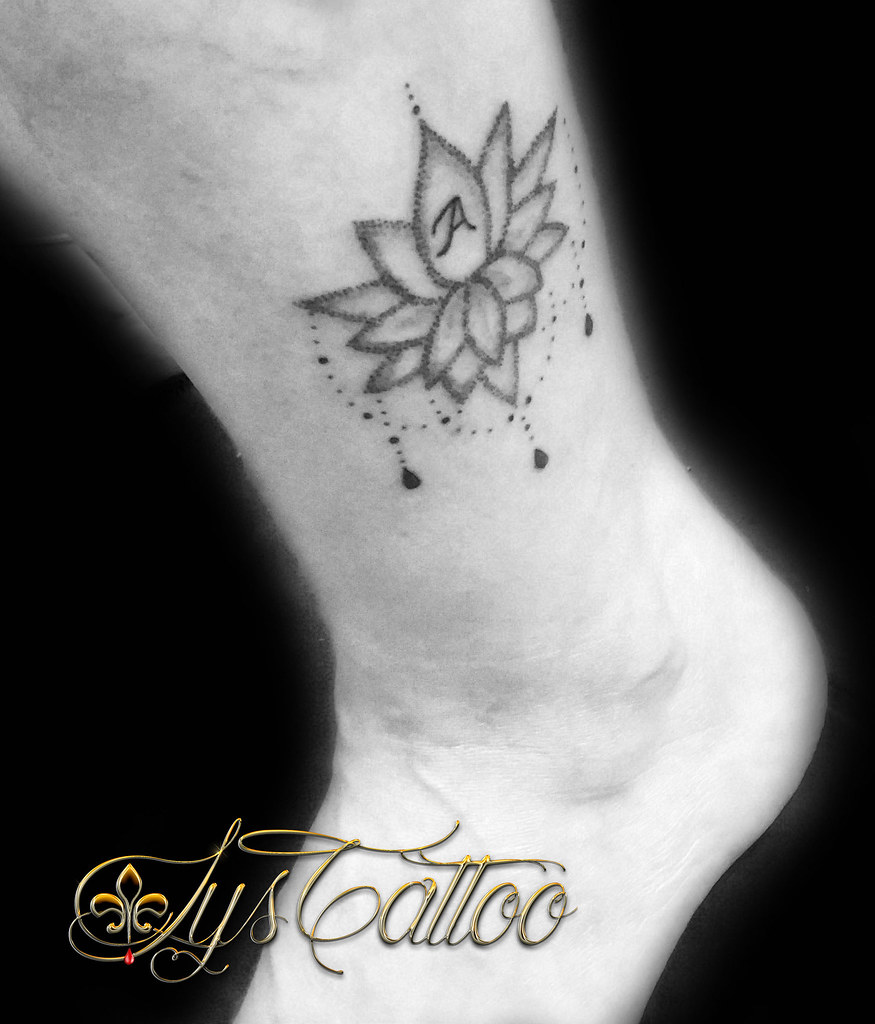 Lotus Cheville Dot Lystattoo Instagram Tatouage Cheville F Flickr