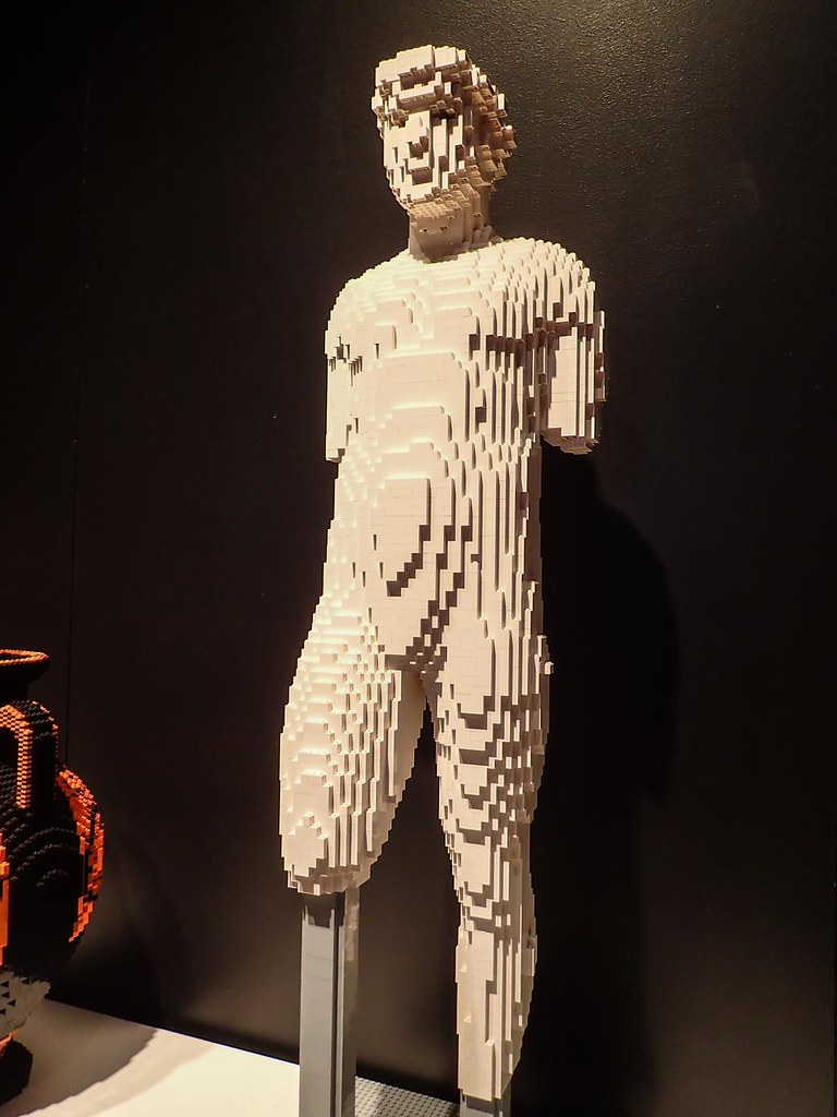 Kritios Boy Greek 450 BCE recreated by Lego artist Nathan Sawaya a