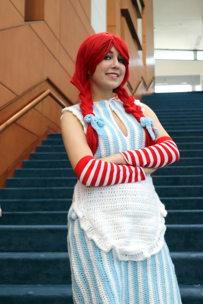 The Wendy's Girl mascot She crocheted her costume herself.… Flickr