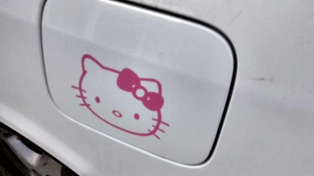 Hello kitty car sticker Fiona Moore Flickr