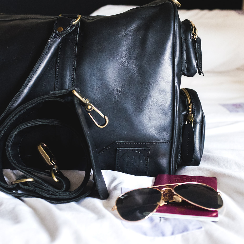 Leather Travel Duffle Bag Black leather duffle bag ready f… Flickr