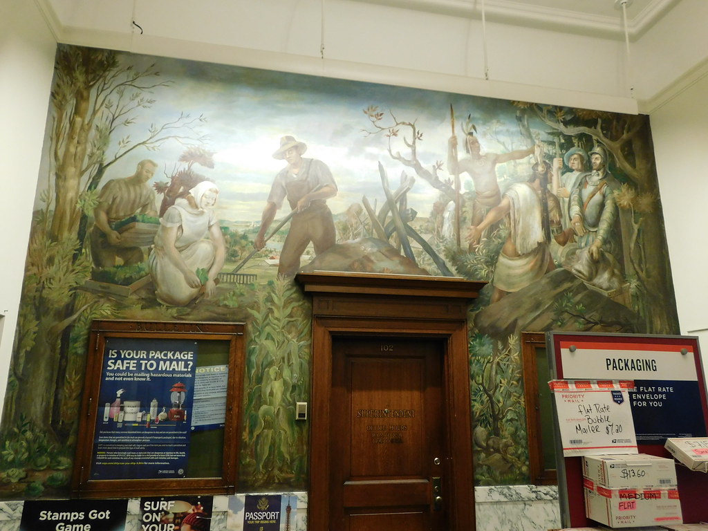 Arlington, Massachusetts Post Office Mural New Deal mural … Flickr