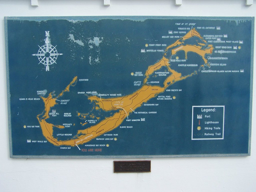Map of Bermuda at Gibbs Hill Lighthouse Natalie Galante Flickr