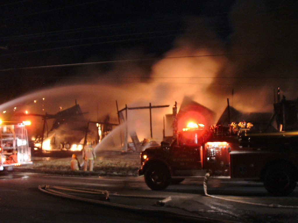 Fire at Baker Oil Company Flickr