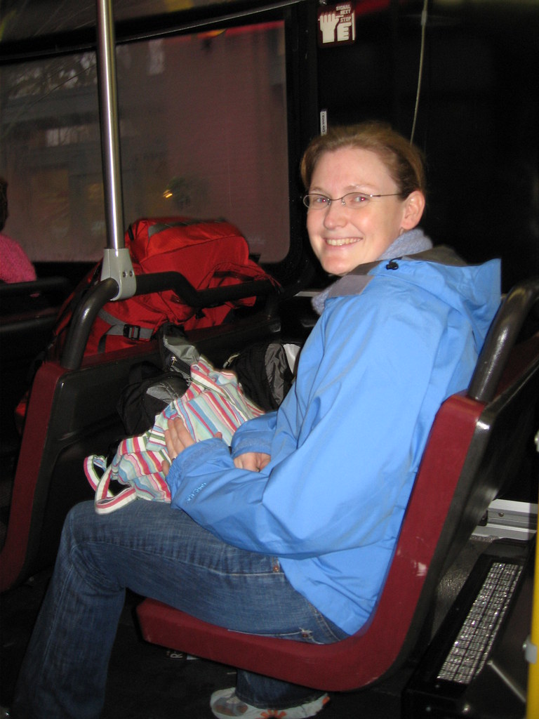 Bonney on Bus Bonney Pelley Flickr