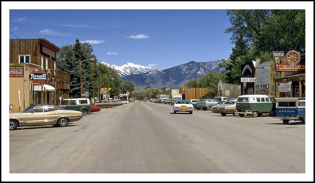 Down on Main Street in Ennis, Montana 1973 a photo on Flickriver