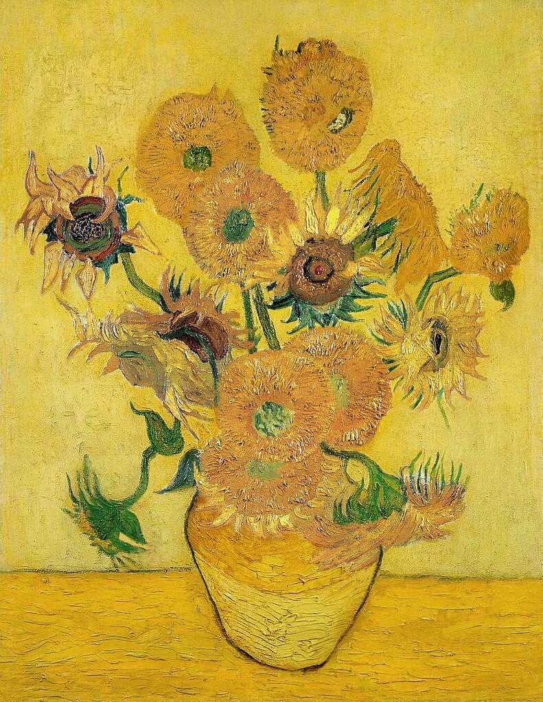 Still Life Vase with Fifteen Sunflowers, 1889 mrwtfd Flickr