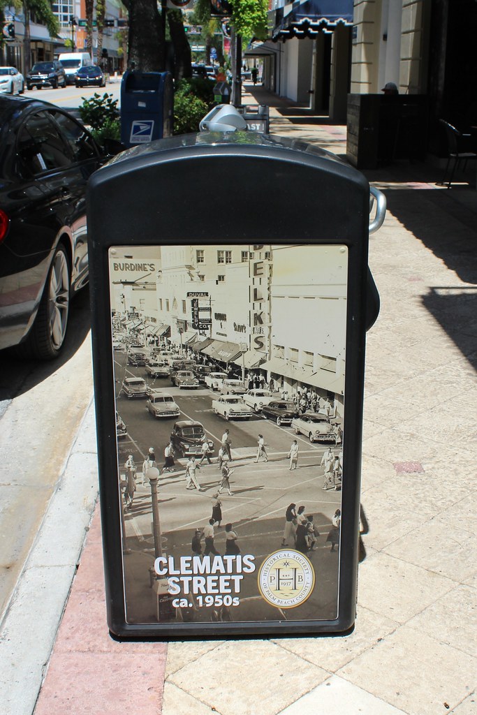 Downtown West Palm Beach Garbage Can Showing Vintage Photo… Flickr