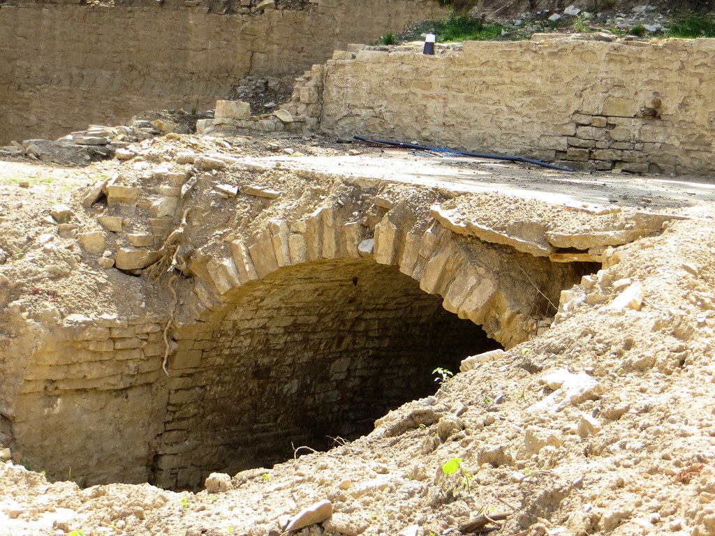 excavated tunnel; former Joliet brewery A steep grassy hil… Flickr