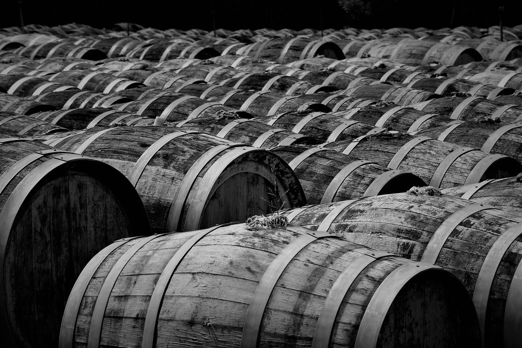 100 year old oak barrels bullZeye Flickr