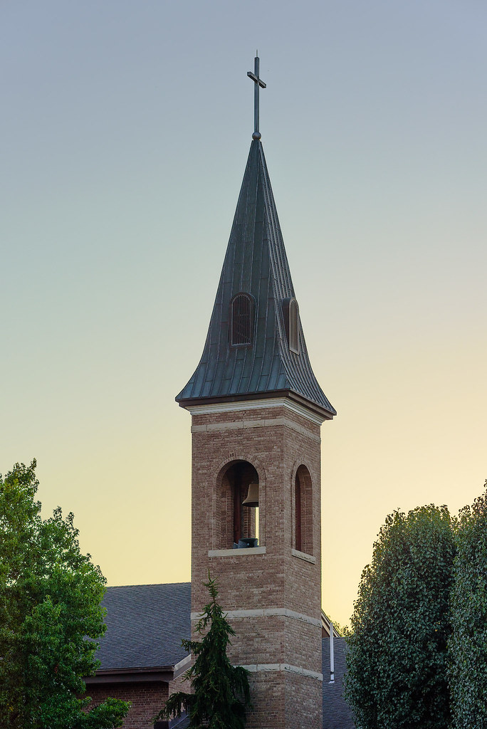 Tower of Saint Agnes Church, in Bloomsdale, Missouri, USA Flickr