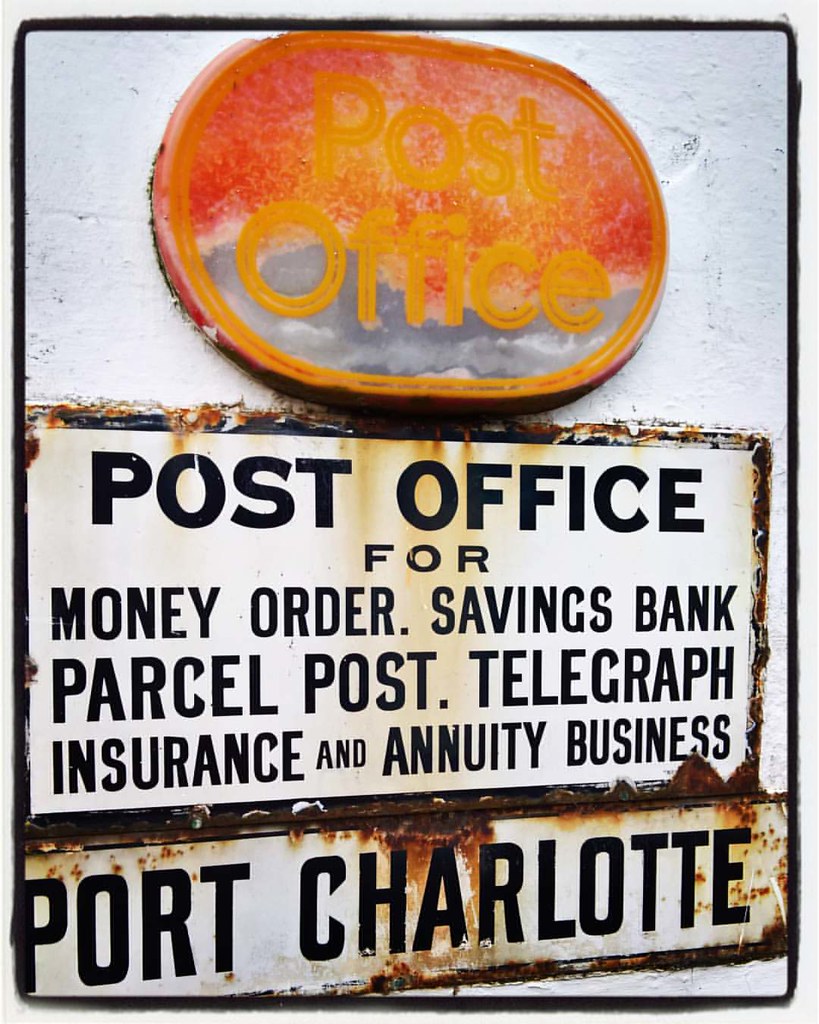 Aged signage at the Port Charlotte post office vintage I… Flickr