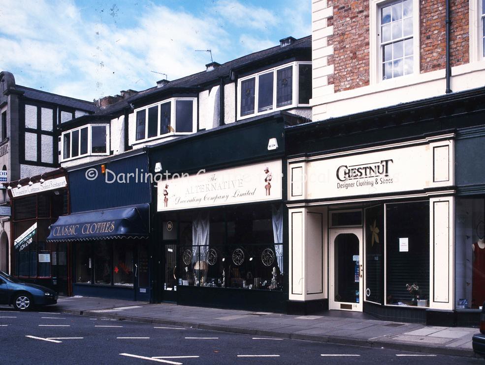 Shops on Grange Road, Darlington, 1990s including Chestn… Flickr