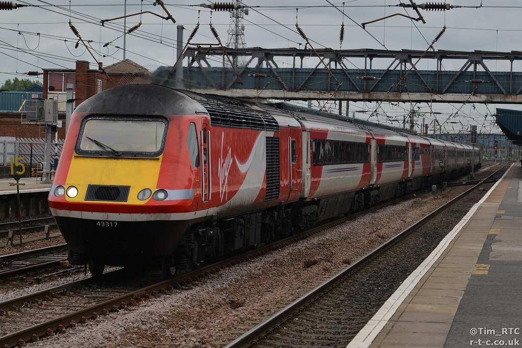 43317 with 238 on an Up Aberdeen express Passing Doncaster… Timothy