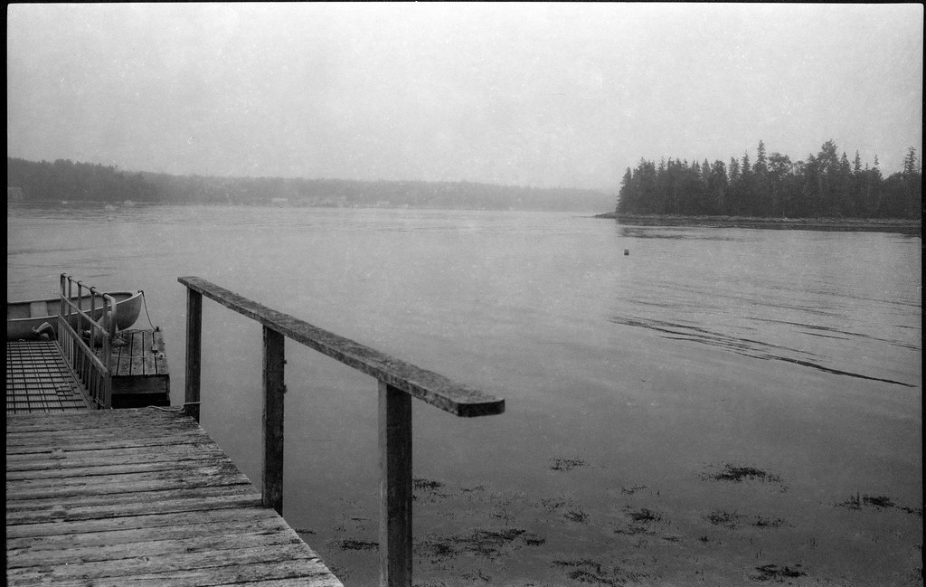 dock, harbor, railings, fog, Clark Island, Maine, Ercona I… Flickr