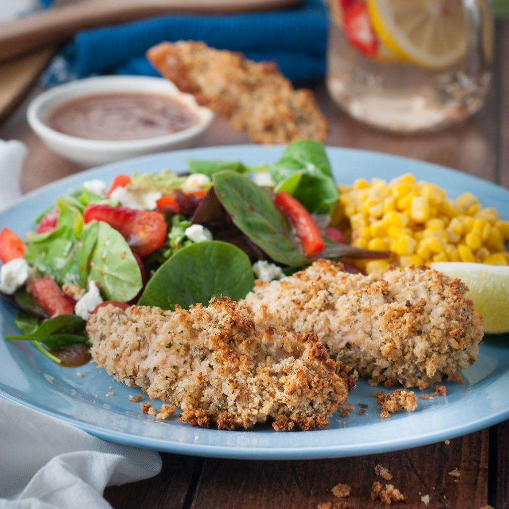 Baked buttermilk and panko chicken fingers These chicken f… Flickr