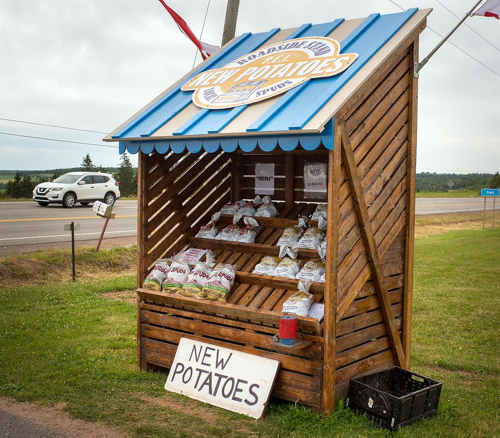 Roadside potato stand near Orwell, PEI. Roadside potato st… Flickr