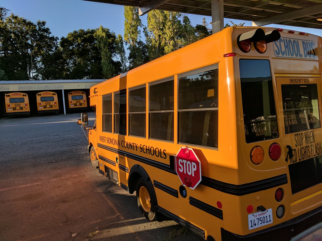 West Sonoma County Schools Bus Lot saftlinerc2 Flickr