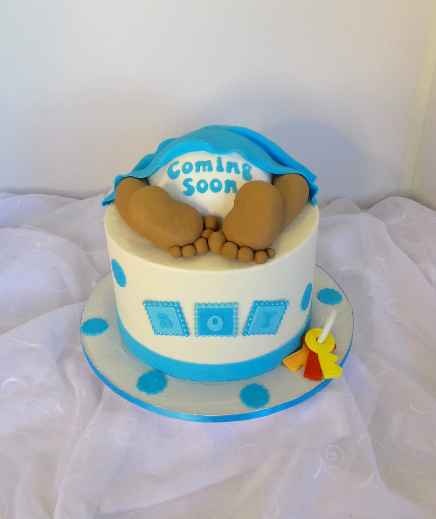 BabyBum themed baby shower cake. Design was brought in by… Flickr