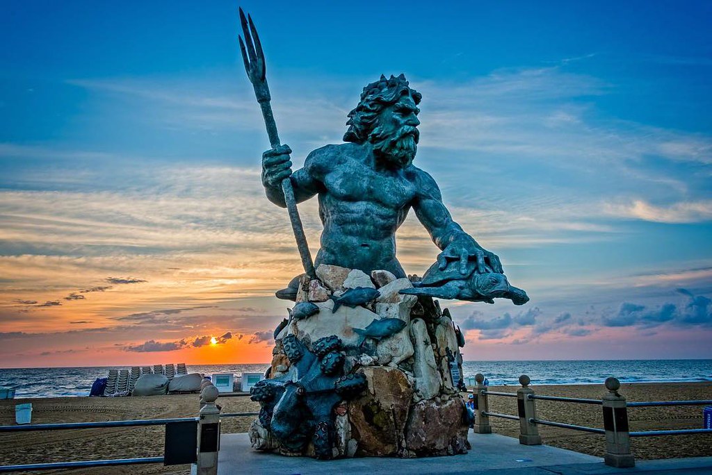 King Neptune Sculpture on the boardwalk at Virginia Beach … Flickr
