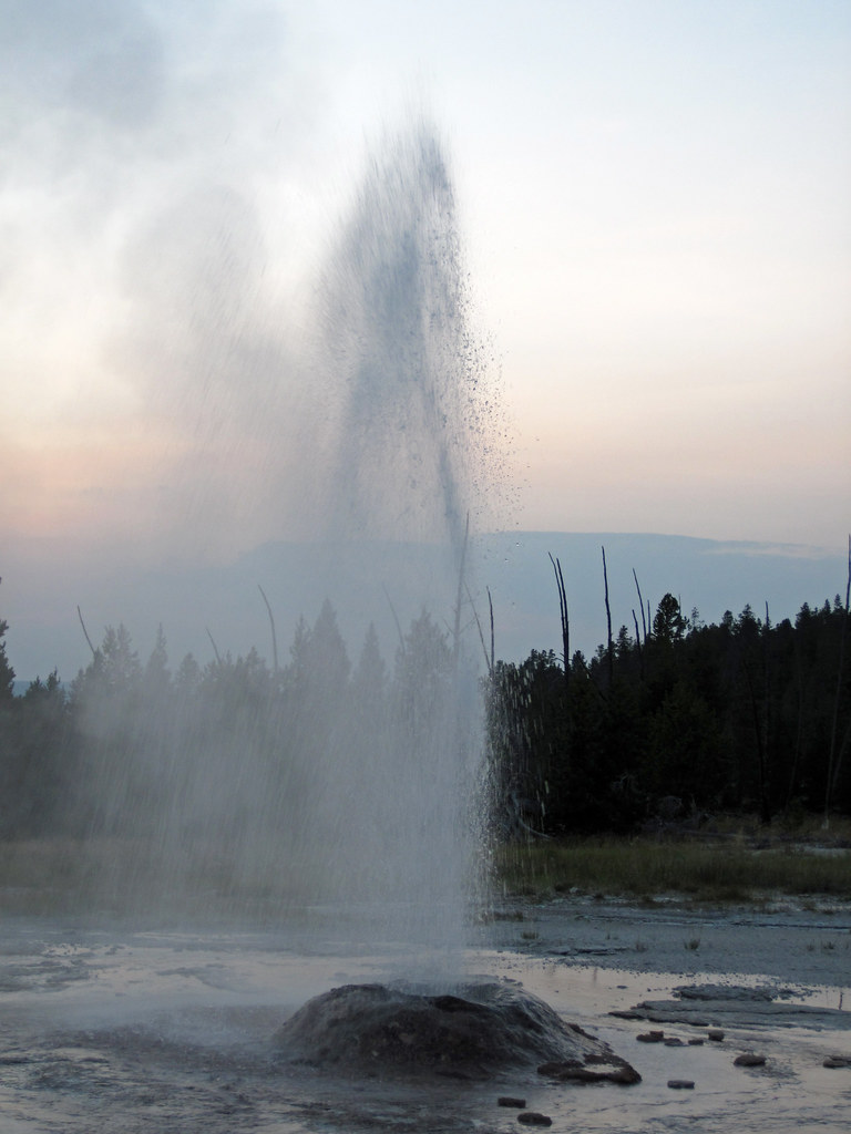 Pink Cone Geyser eruption (8251008 PM, 10 August 2017) … Flickr